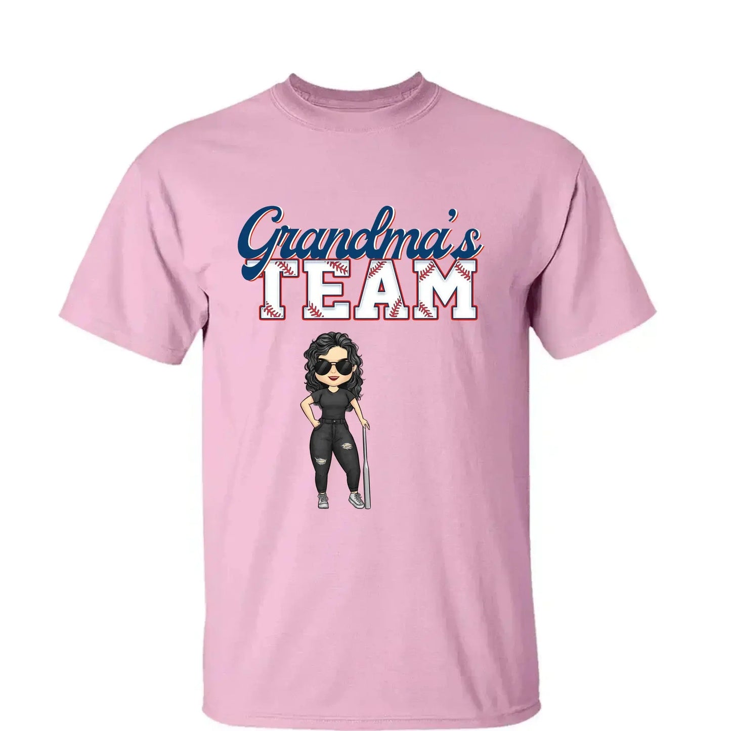 Grandma’s Baseball Team Shirt – Personalized T-Shirt – Custom Game Day Gift for Proud Baseball Grandmas with Kids’ Names Ezcustomize
