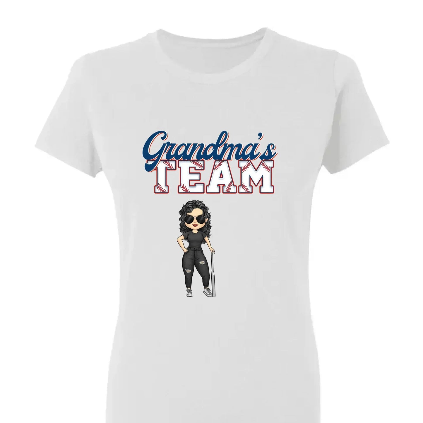 Grandma’s Baseball Team Shirt – Personalized T-Shirt – Custom Game Day Gift for Proud Baseball Grandmas with Kids’ Names Ezcustomize