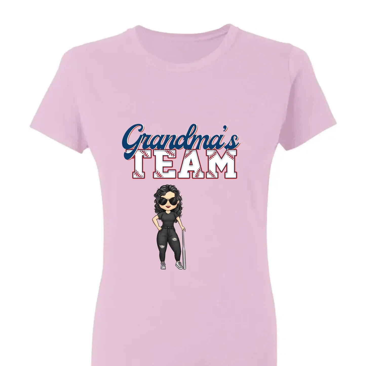 Grandma’s Baseball Team Shirt – Personalized T-Shirt – Custom Game Day Gift for Proud Baseball Grandmas with Kids’ Names Ezcustomize