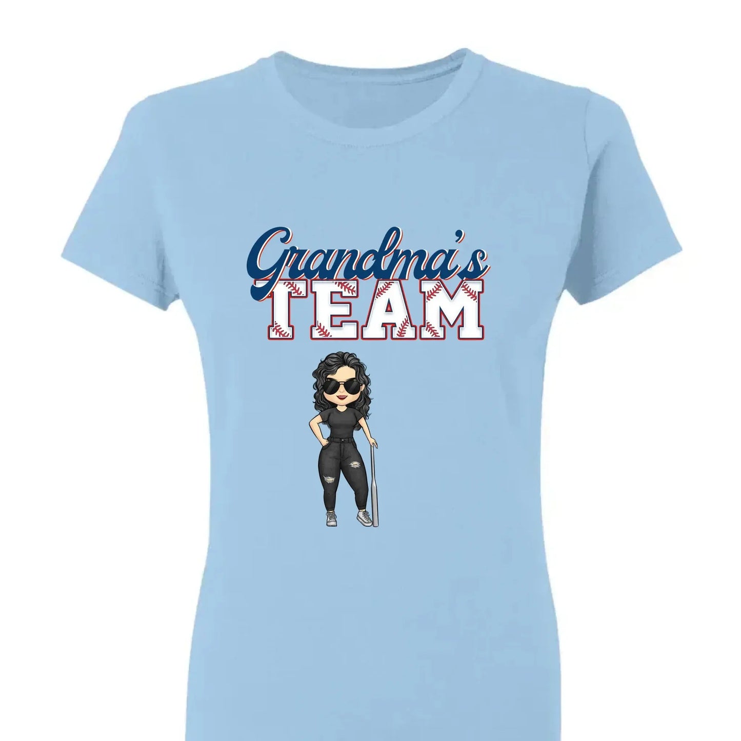 Grandma’s Baseball Team Shirt – Personalized T-Shirt – Custom Game Day Gift for Proud Baseball Grandmas with Kids’ Names Ezcustomize