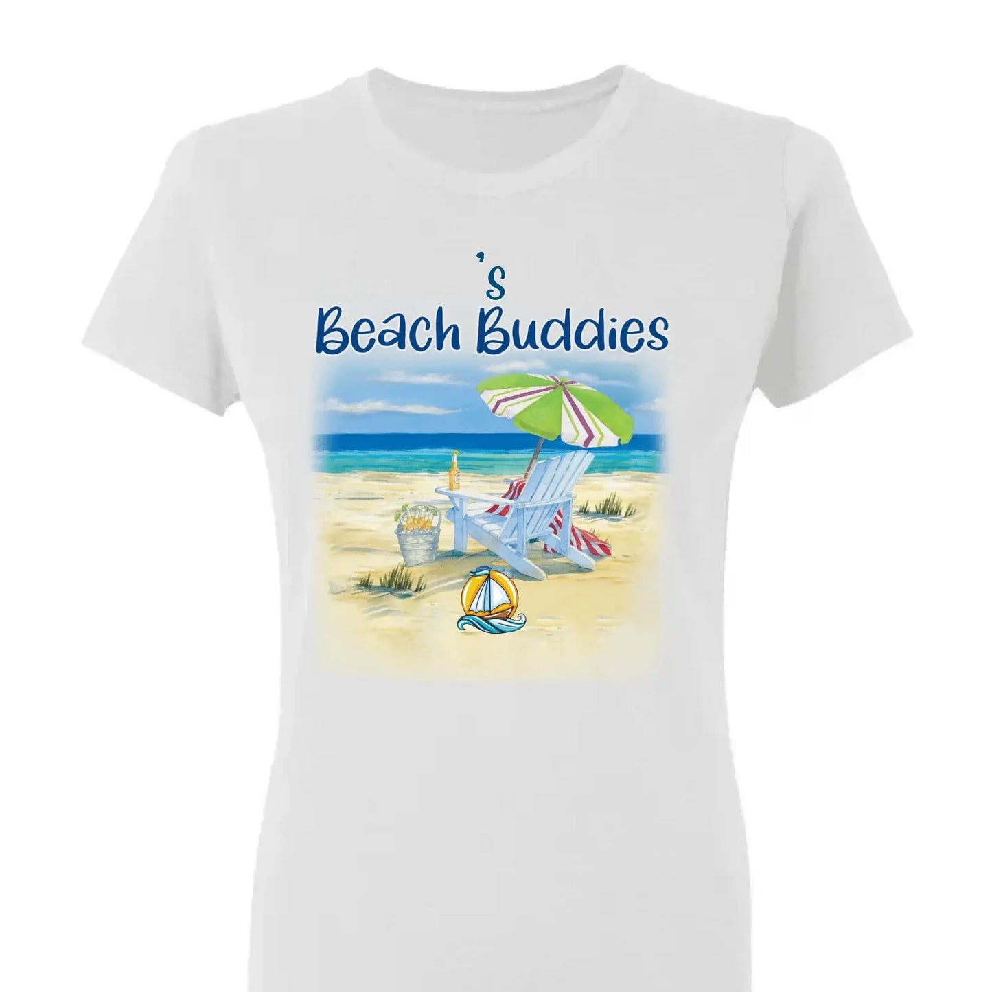 Grandma’s Beach Buddies Shirt – Personalized T-Shirt with Grandkids’ Names – Gift for Grandma or Mom on Birthday, Mother’s Day Ezcustomize
