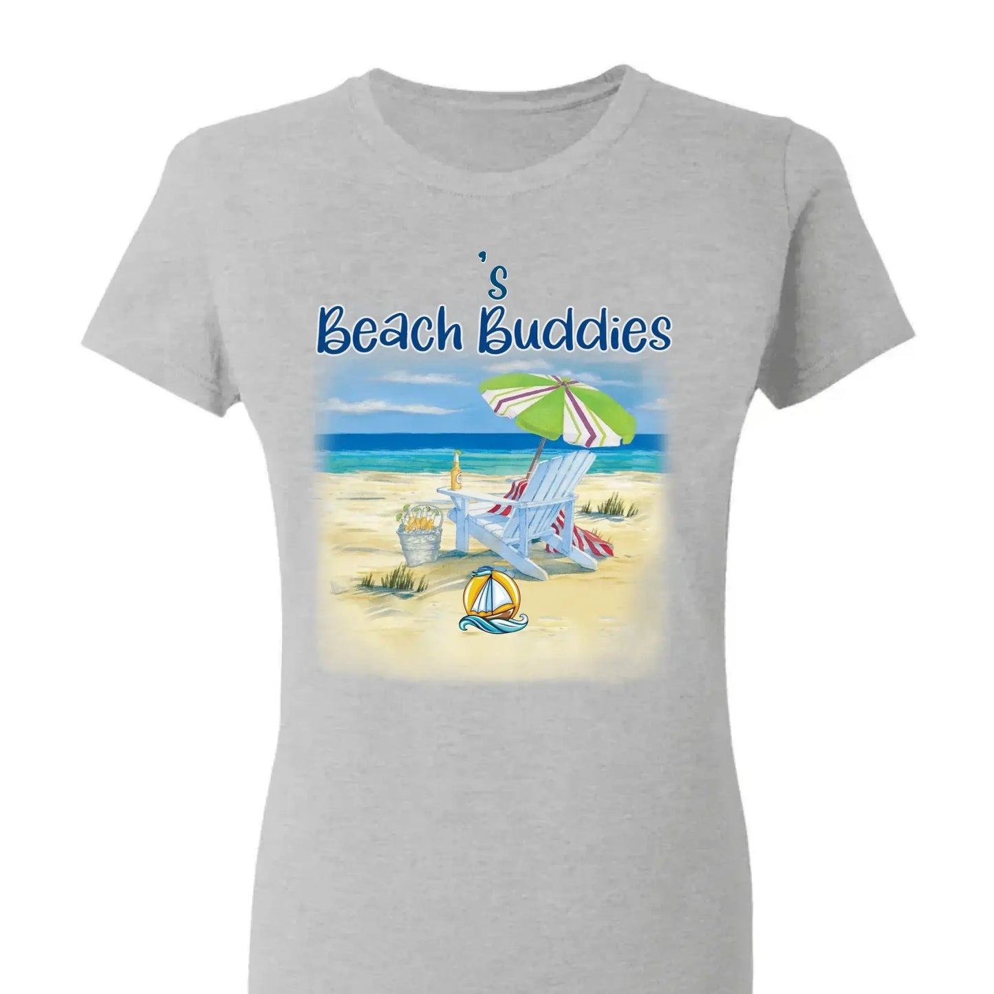 Grandma’s Beach Buddies Shirt – Personalized T-Shirt with Grandkids’ Names – Gift for Grandma or Mom on Birthday, Mother’s Day Ezcustomize