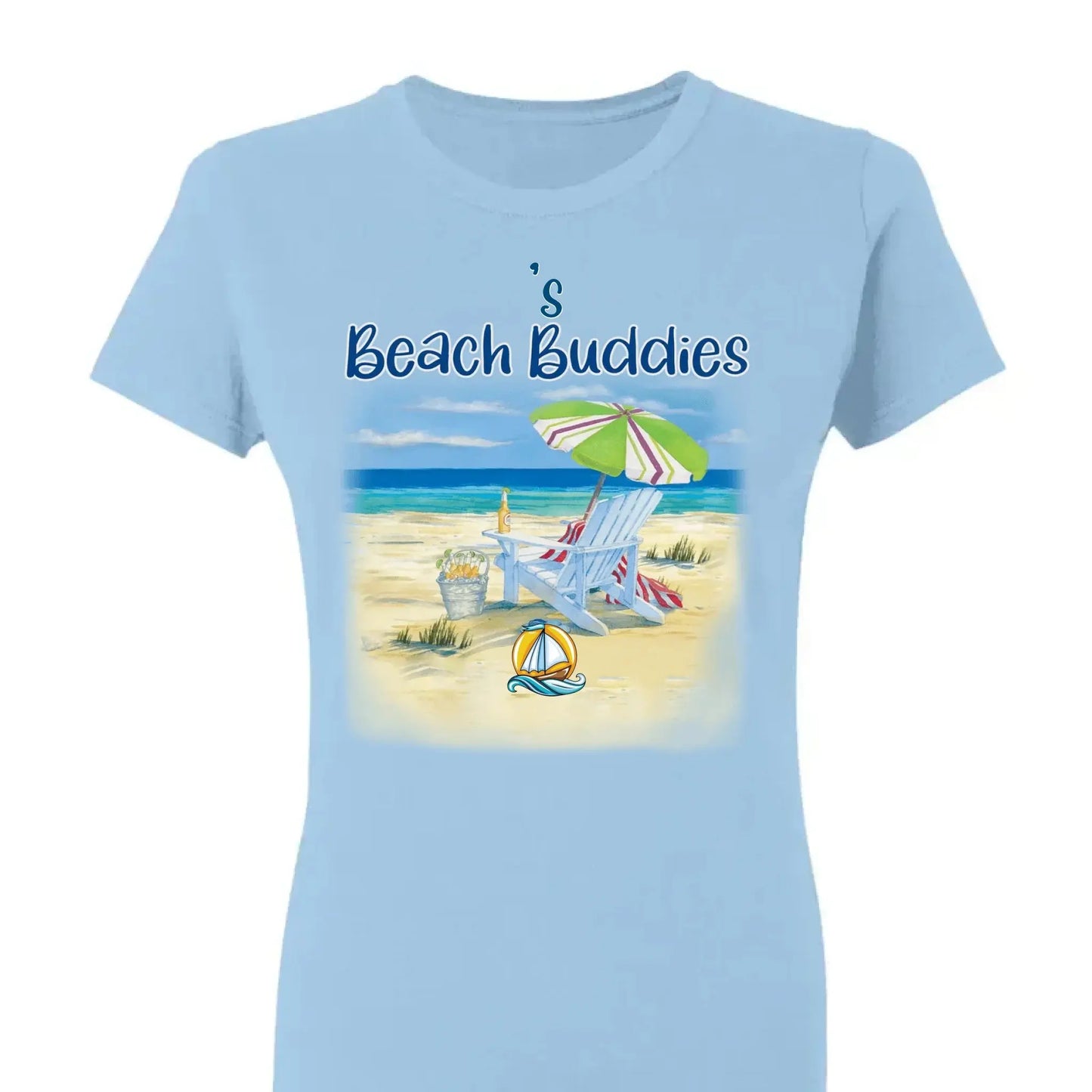 Grandma’s Beach Buddies Shirt – Personalized T-Shirt with Grandkids’ Names – Gift for Grandma or Mom on Birthday, Mother’s Day Ezcustomize