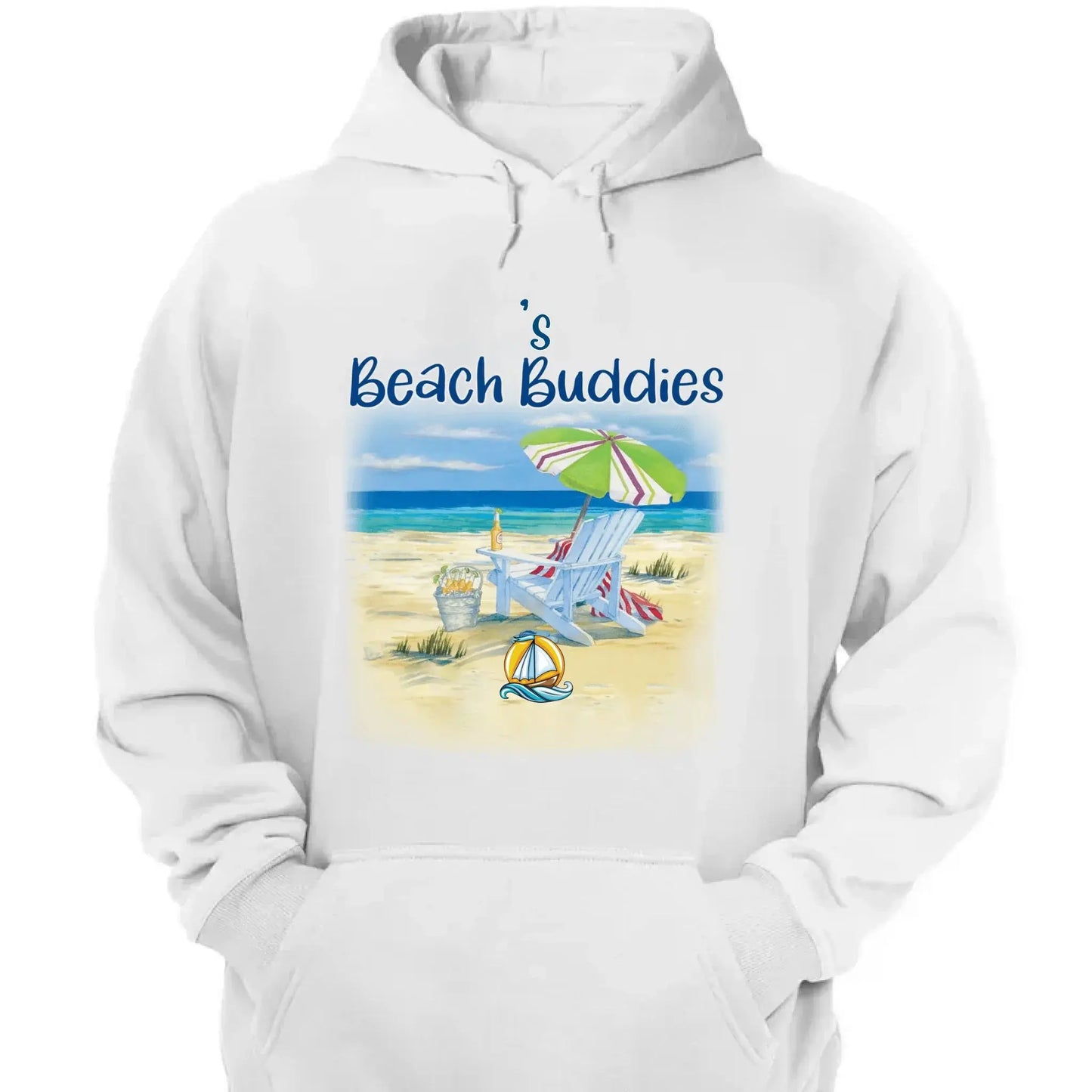 Grandma’s Beach Buddies Shirt – Personalized T-Shirt with Grandkids’ Names – Gift for Grandma or Mom on Birthday, Mother’s Day Ezcustomize