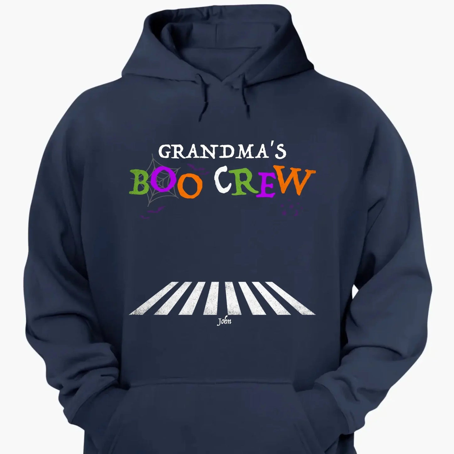 Grandma's Boo Crew Halloween Shirt – Personalized Custom T-shirt with Grandkids' Names, Cute Halloween Gift for Grandma, Nana, Mimi, or Mom Ezcustomize