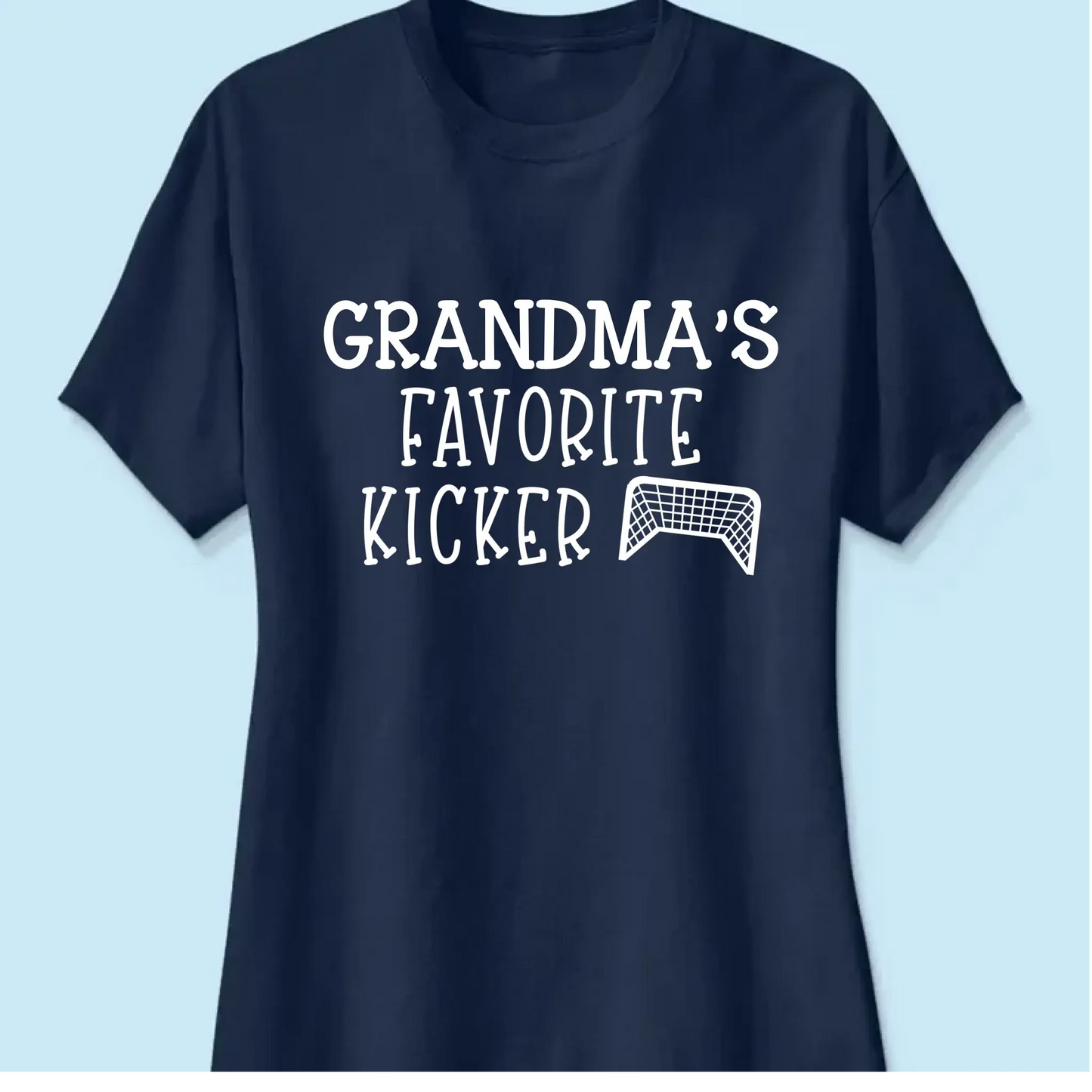 Grandma’s Favorite Kickers Soccer Shirt – Personalized T-Shirt with Kids’ Names – Gift for Soccer Grandma or Mom Ezcustomize