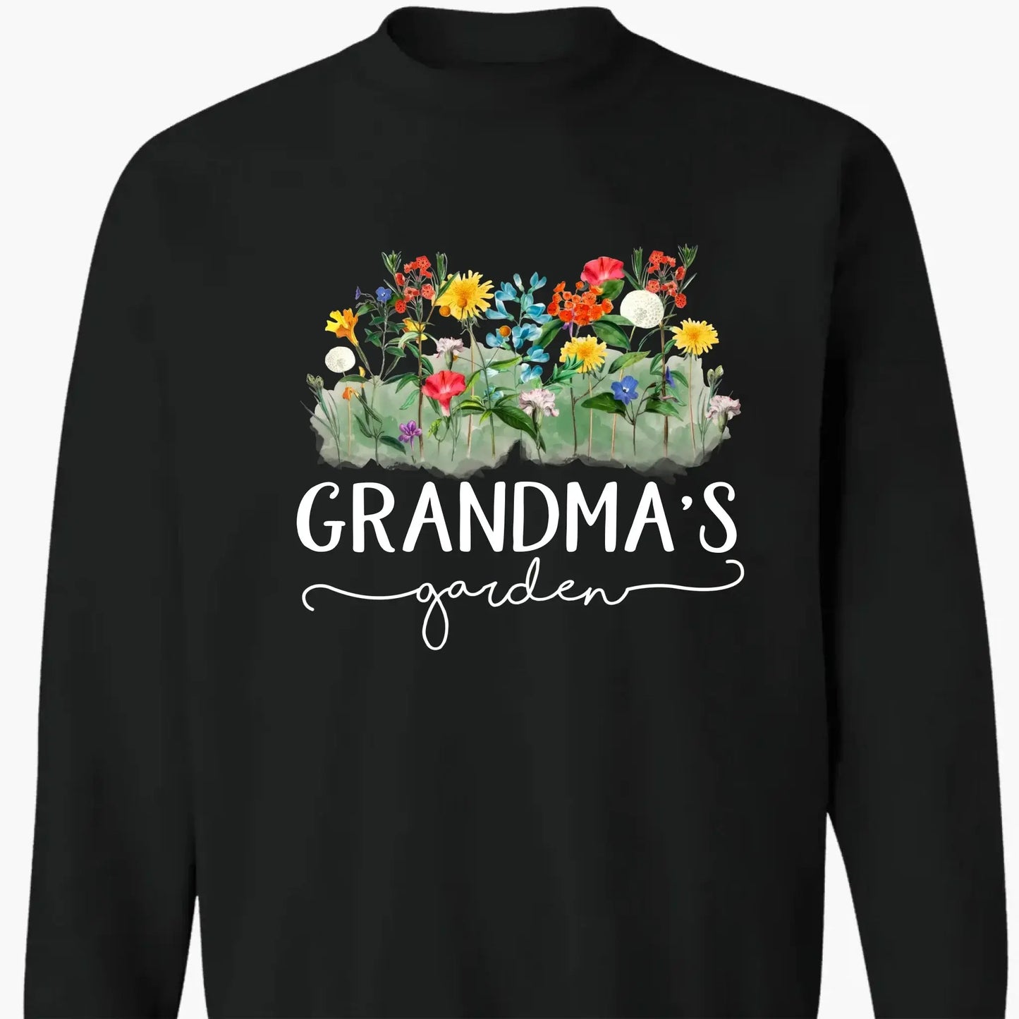 Grandma’s Garden Birth Flower Shirt – Personalized T-Shirt – Custom Family Gift for Grandma from Kids or Grandkids Ezcustomize