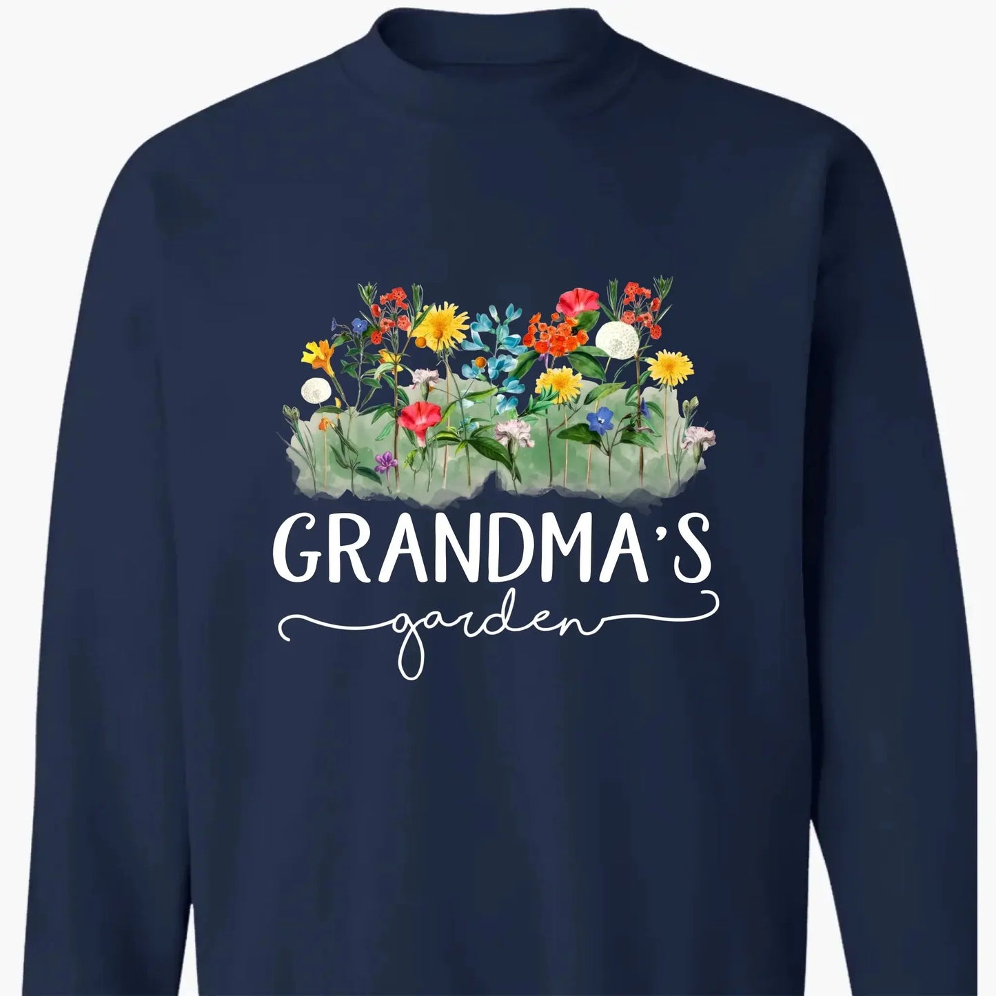 Grandma’s Garden Birth Flower Shirt – Personalized T-Shirt – Custom Family Gift for Grandma from Kids or Grandkids Ezcustomize
