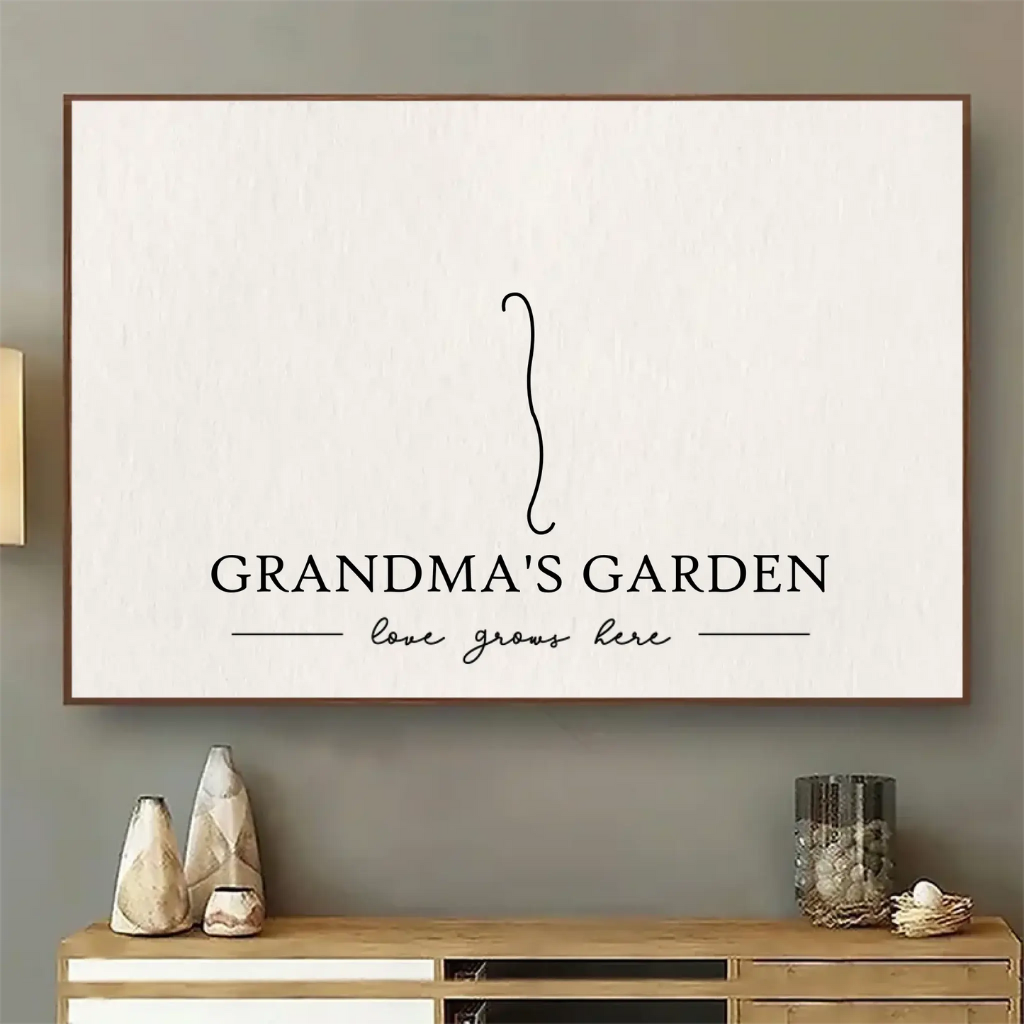 Grandma’s Garden Blue Edition – Personalized Birth Month Flower Poster/Canvas, Vintage Floral Poster Gift for Grandma, Mother’s Day Present Ezcustomize