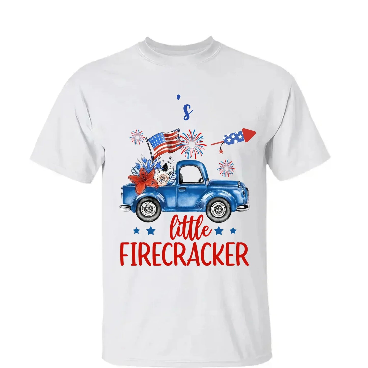 Grandma’s Little Firecrackers – 4th of July Patriotic Personalized T-Shirt – Custom Gift for Grandma, Nana, Mimi, or Mom Ezcustomize