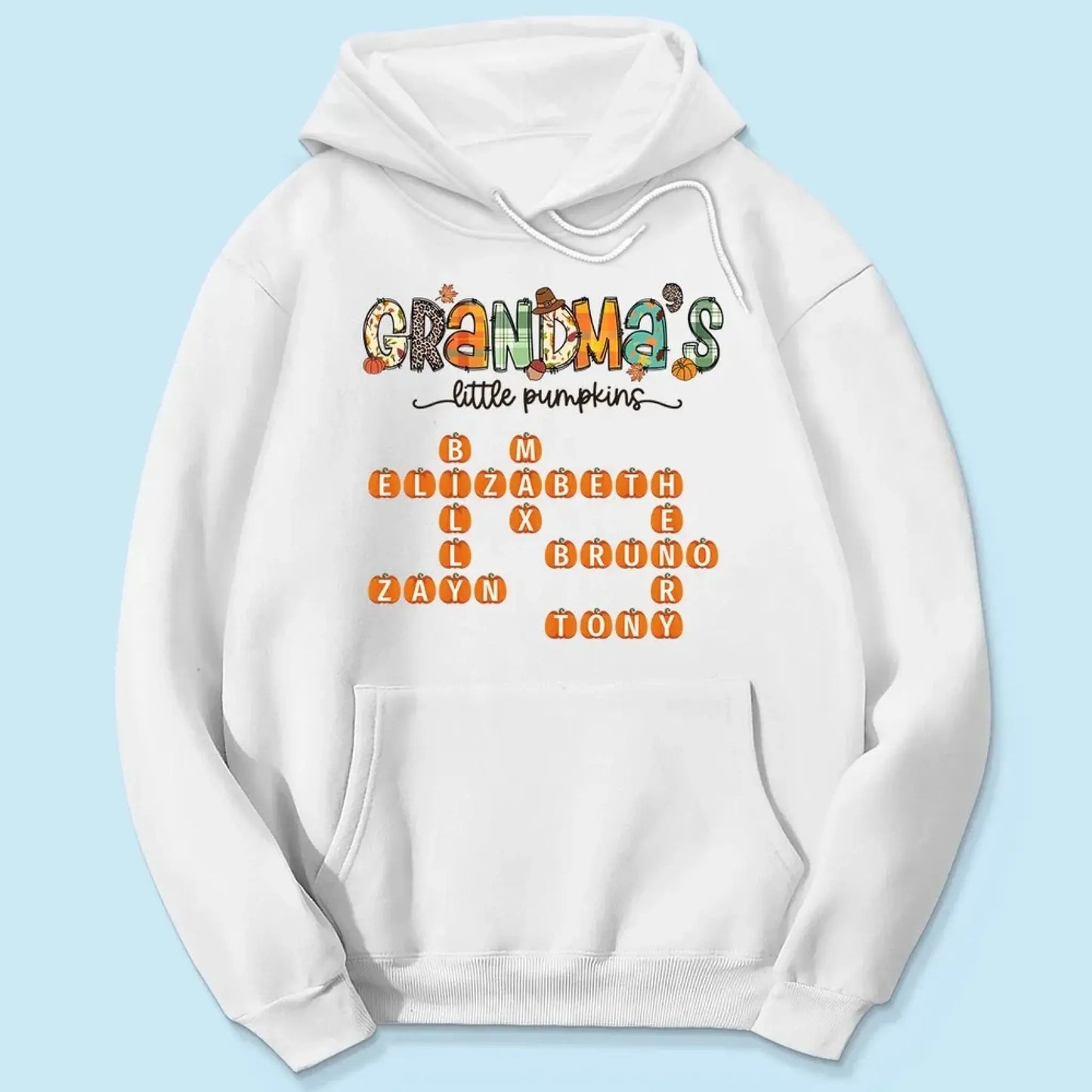 Grandma’s Little Pumpkins Fall Design – Personalized Shirt for Autumn – Cute Seasonal Gift for Grandma, Nana, Mimi or Mom Ezcustomize