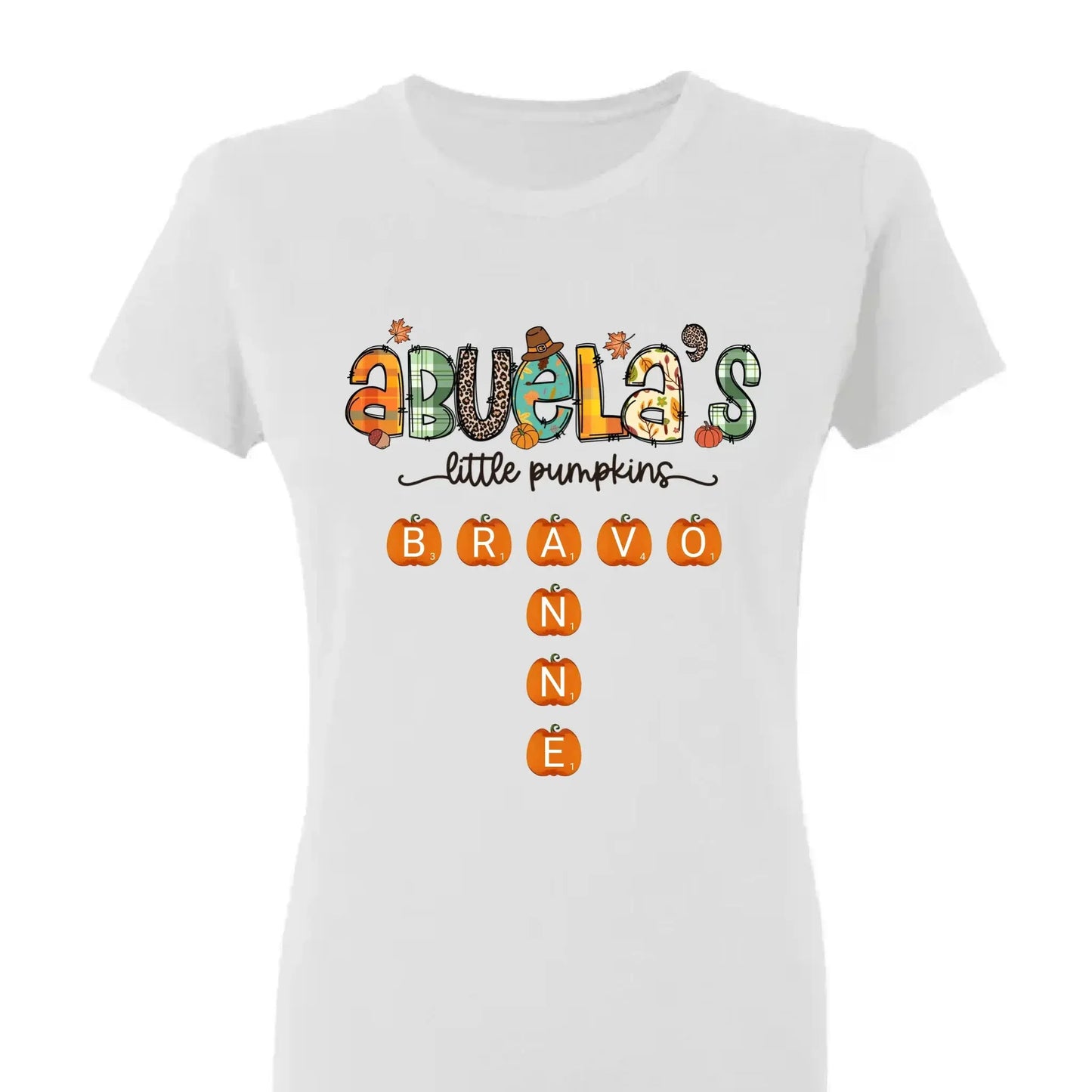 Grandma’s Little Pumpkins Fall Design – Personalized Shirt for Autumn – Cute Seasonal Gift for Grandma, Nana, Mimi or Mom Ezcustomize