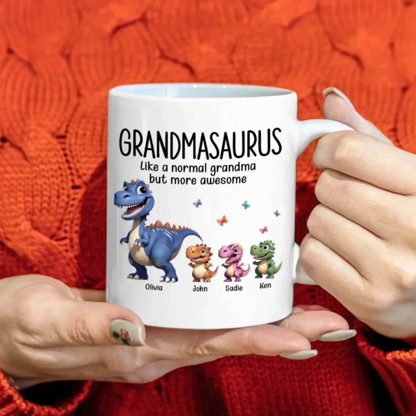 Grandmasaurus Mug – Personalized Custom Mug – Funny Birthday or Mother’s Day Gift for Awesome Grandmas Ezcustomize