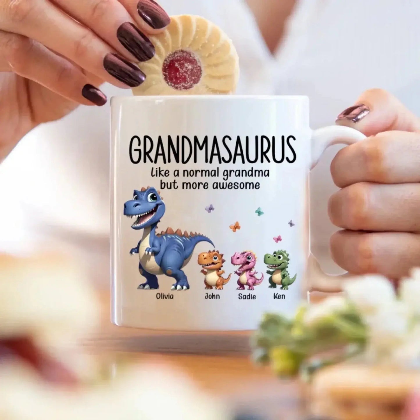 Grandmasaurus Mug – Personalized Custom Mug – Funny Birthday or Mother’s Day Gift for Awesome Grandmas Ezcustomize