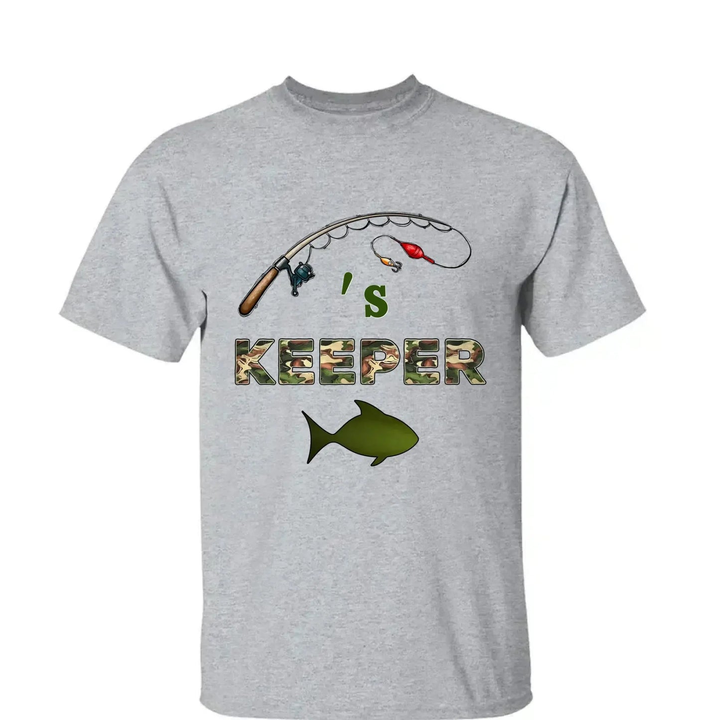 Grandpa’s Keepers Camouflage Fishing Shirt – Personalized T-Shirt with Kids' Names – Birthday or Father’s Day Gift for Grandpa Ezcustomize