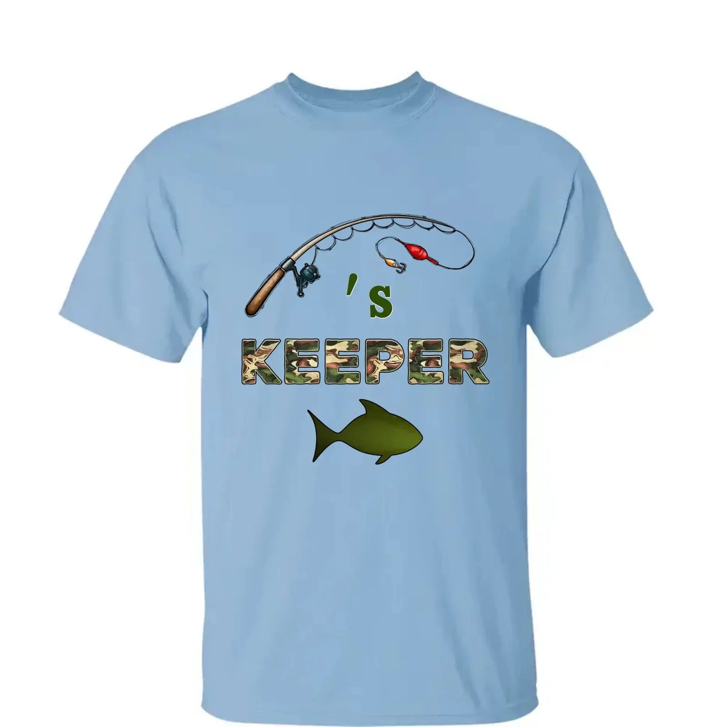 Grandpa’s Keepers Camouflage Fishing Shirt – Personalized T-Shirt with Kids' Names – Birthday or Father’s Day Gift for Grandpa Ezcustomize