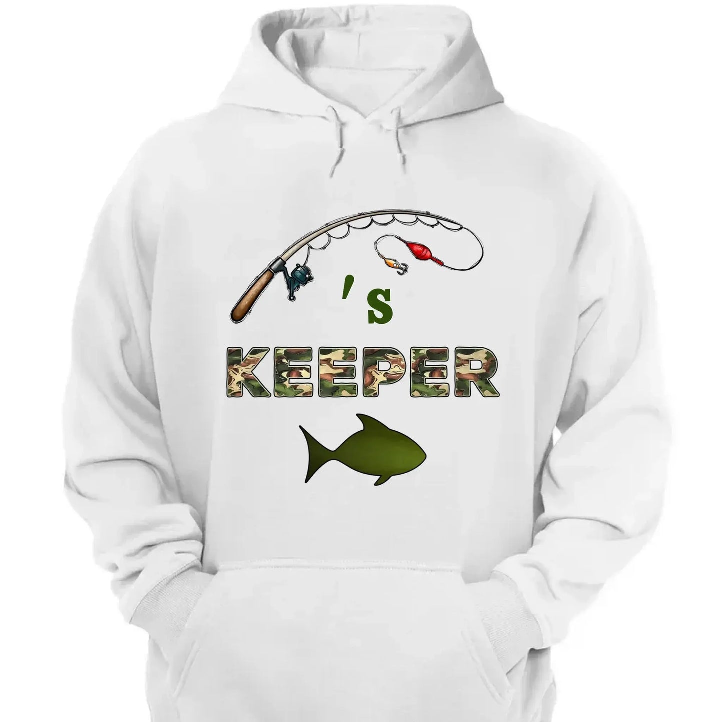 Grandpa’s Keepers Camouflage Fishing Shirt – Personalized T-Shirt with Kids' Names – Birthday or Father’s Day Gift for Grandpa Ezcustomize