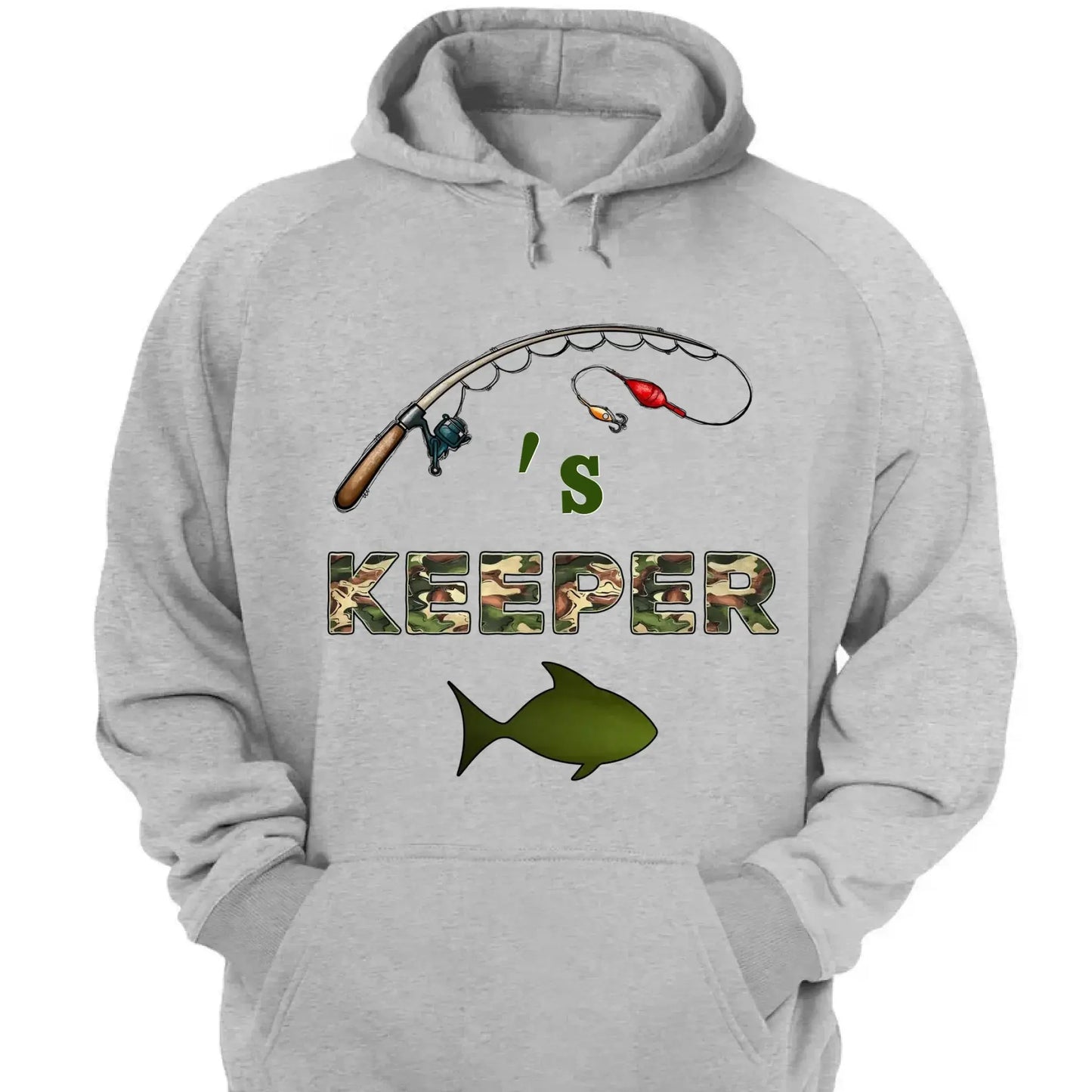 Grandpa’s Keepers Camouflage Fishing Shirt – Personalized T-Shirt with Kids' Names – Birthday or Father’s Day Gift for Grandpa Ezcustomize