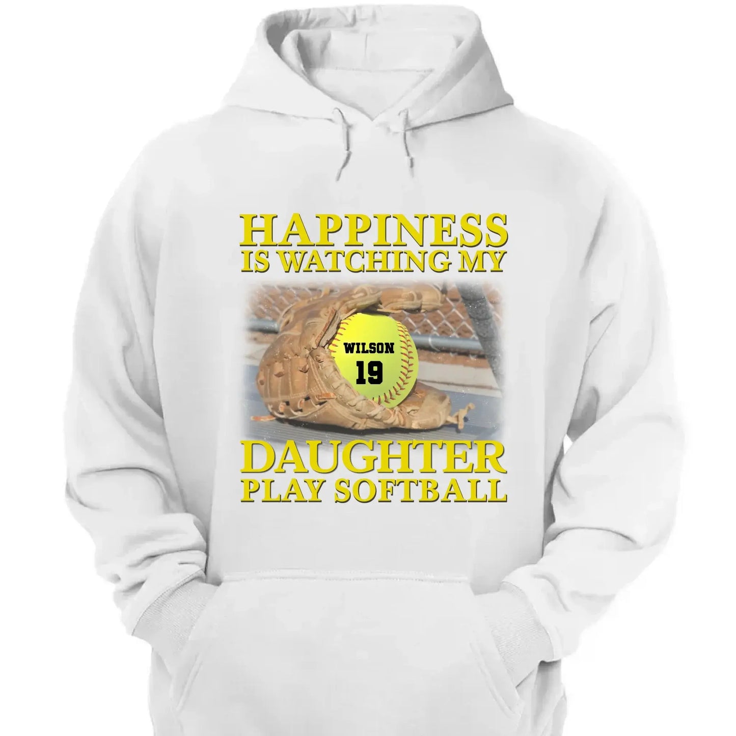 Happiness Is Watching My Granddaughter Play Softball Softball Grandma - Personalized T-Shirt, Gift For Softball Mom/ Grandma Ezcustomize