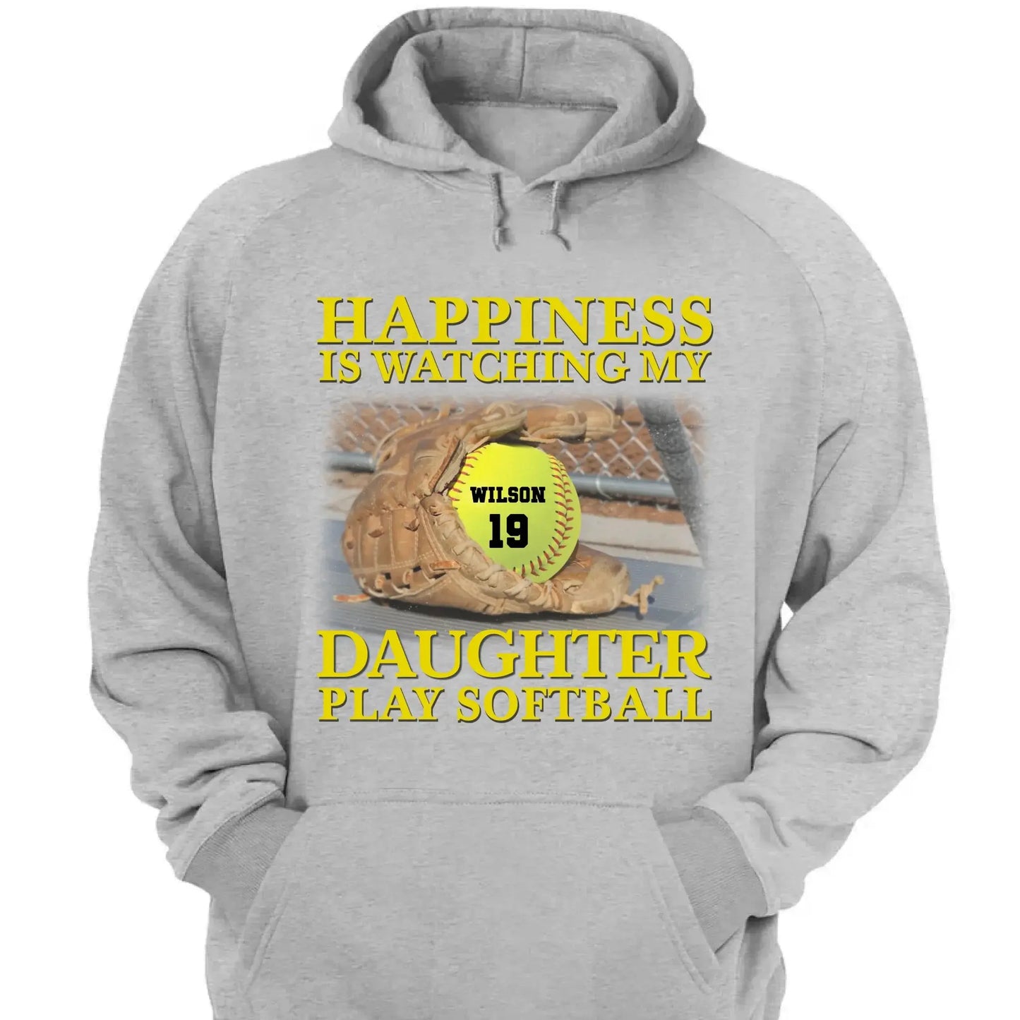 Happiness Is Watching My Granddaughter Play Softball Softball Grandma - Personalized T-Shirt, Gift For Softball Mom/ Grandma Ezcustomize