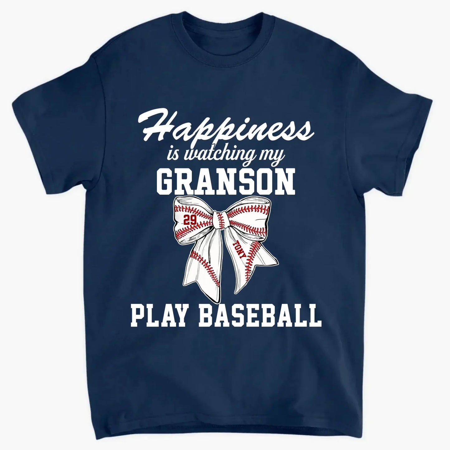 Happiness Is Watching My Kid Play – Personalized T-Shirt – Custom Football, Baseball, Softball Shirt for Proud Sports Parents Ezcustomize
