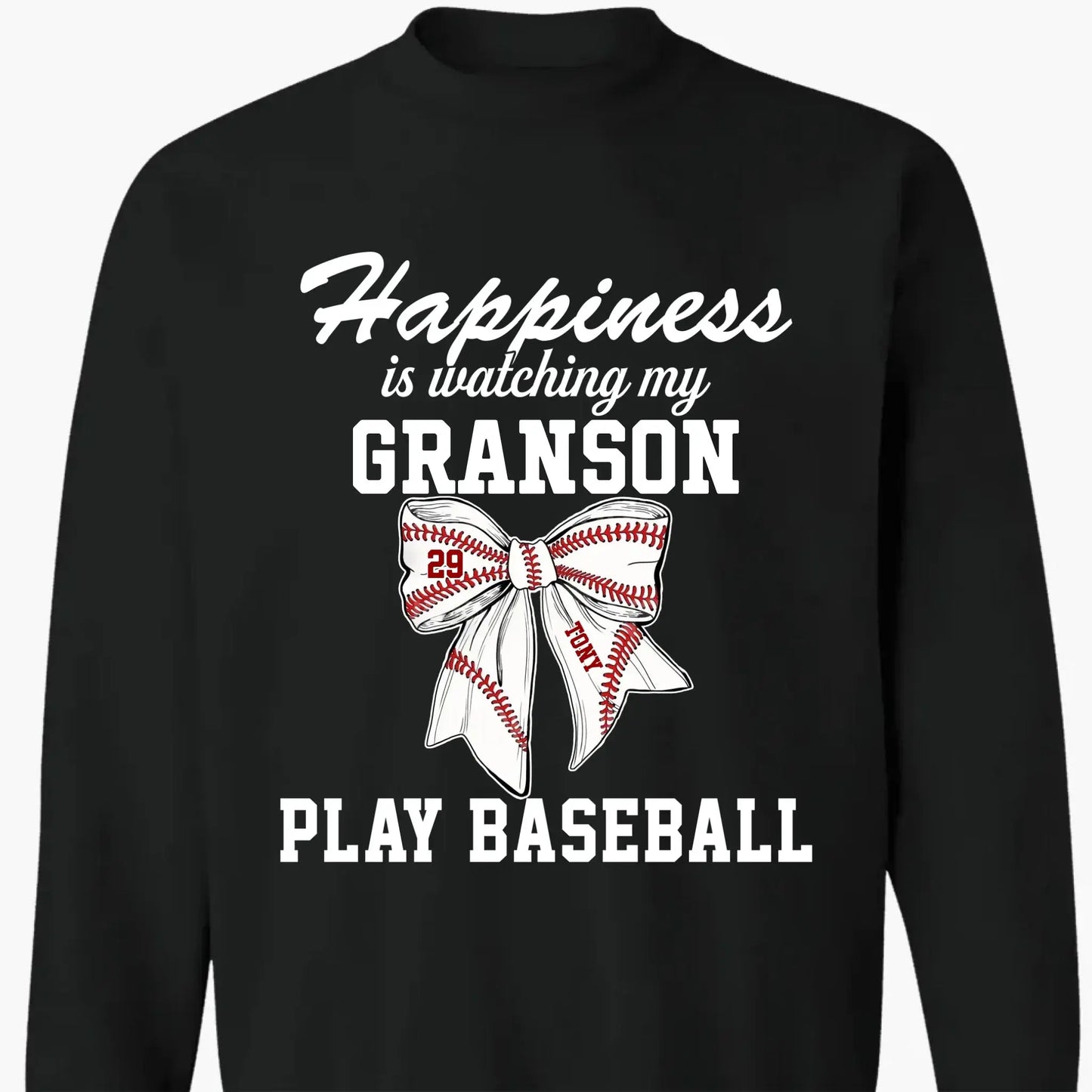 Happiness Is Watching My Kid Play – Personalized T-Shirt – Custom Football, Baseball, Softball Shirt for Proud Sports Parents Ezcustomize