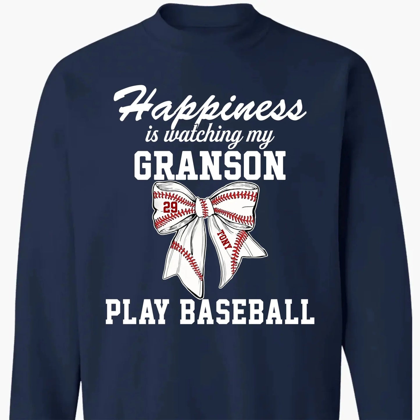 Happiness Is Watching My Kid Play – Personalized T-Shirt – Custom Football, Baseball, Softball Shirt for Proud Sports Parents Ezcustomize
