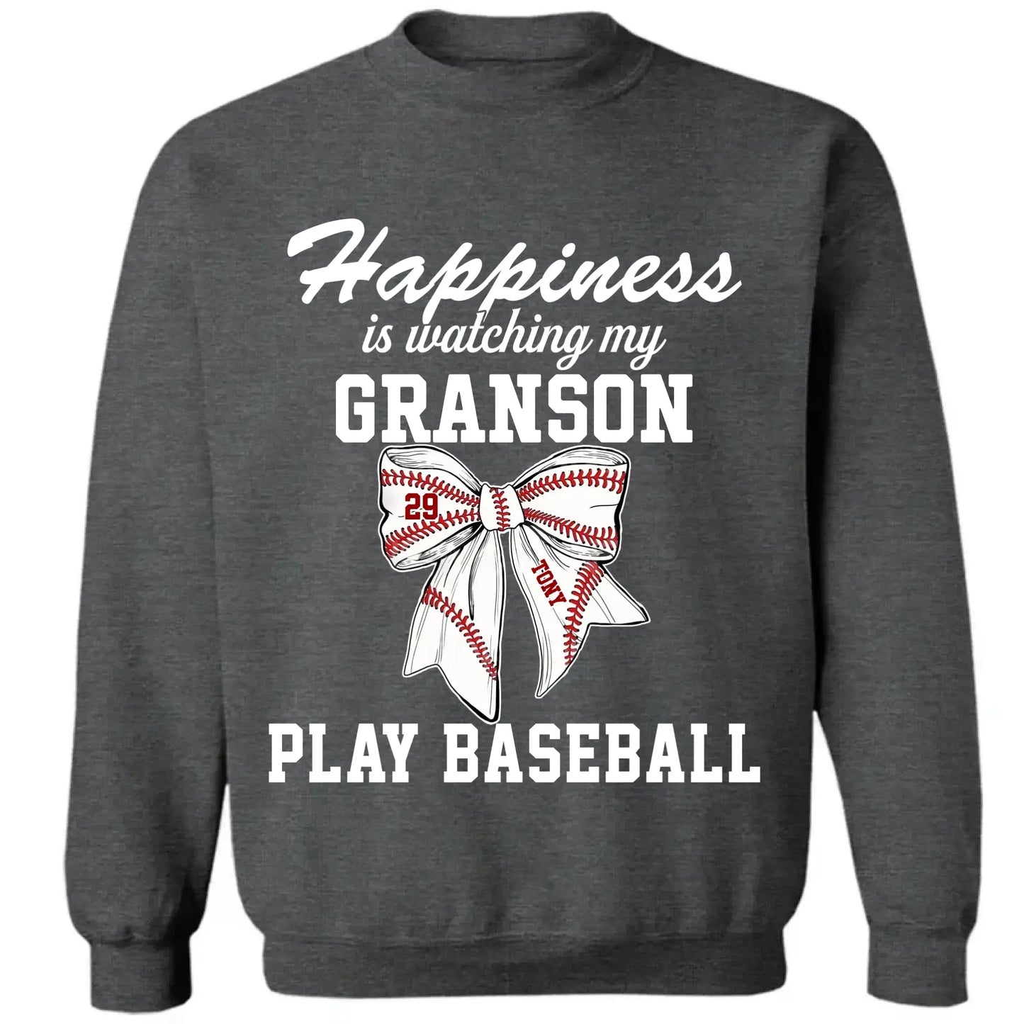 Happiness Is Watching My Kid Play – Personalized T-Shirt – Custom Football, Baseball, Softball Shirt for Proud Sports Parents Ezcustomize