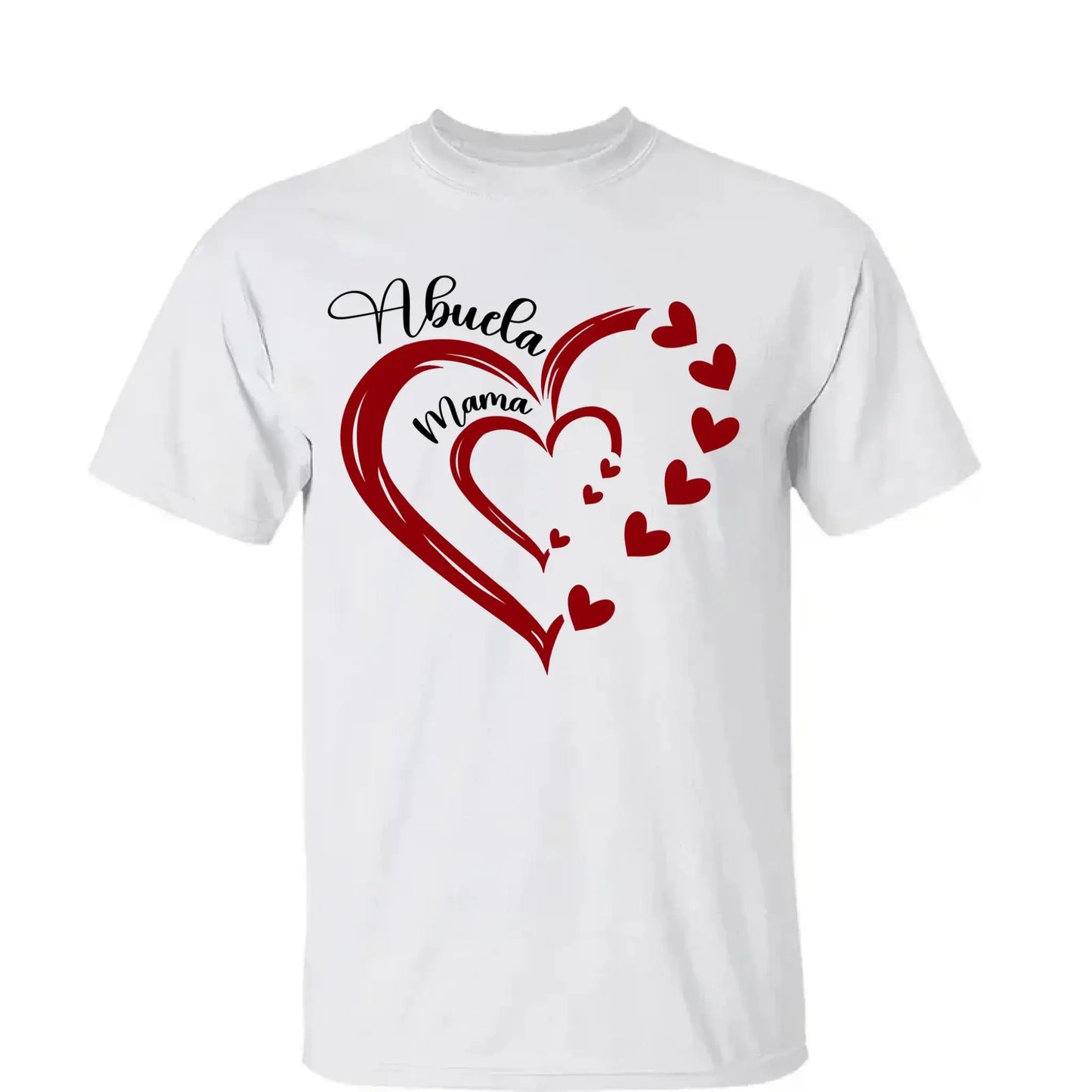 Heart in Heart Mom & Grandma – Personalized Light Color Shirt, Custom Gift for Mothers & Grandmothers Ezcustomize