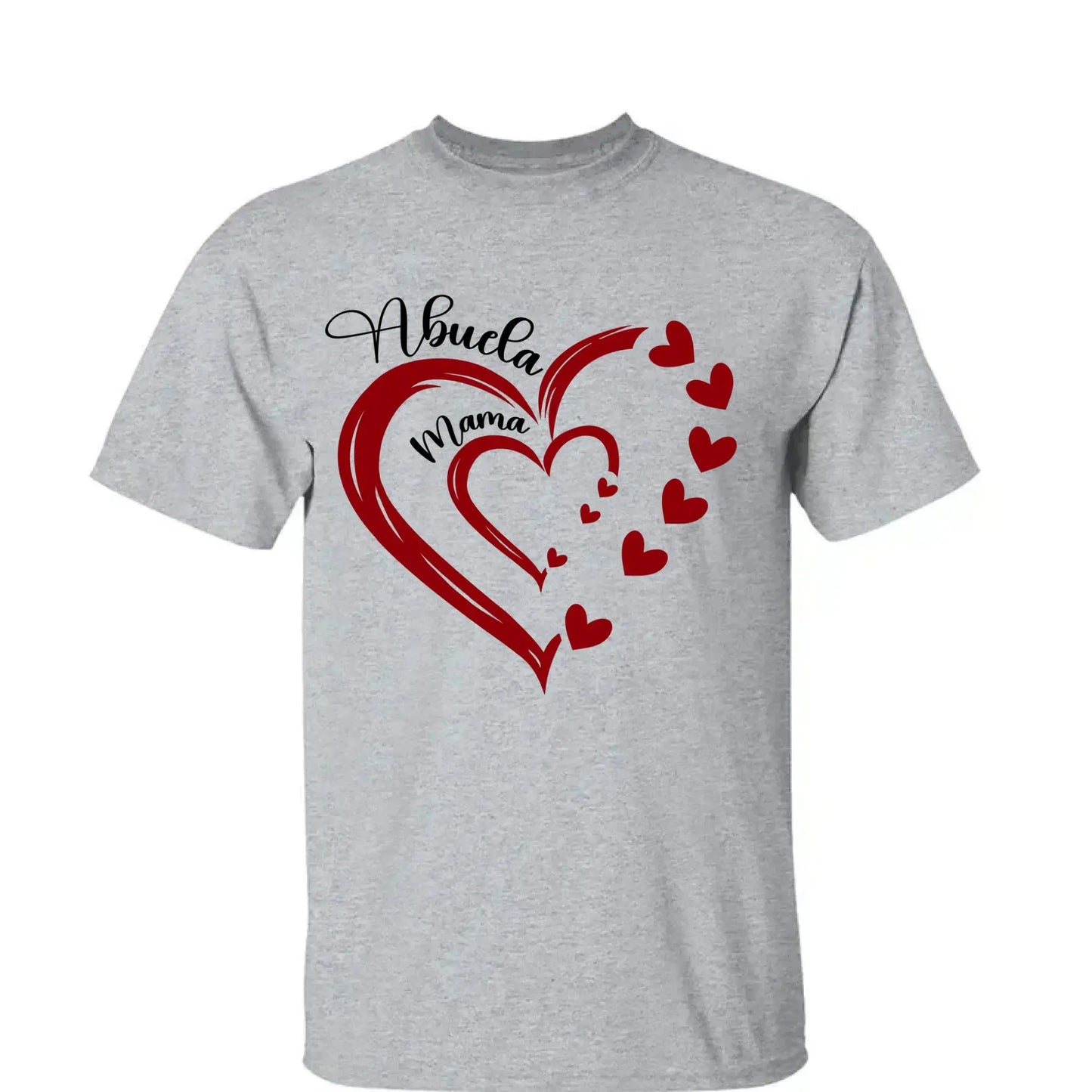 Heart in Heart Mom & Grandma – Personalized Light Color Shirt, Custom Gift for Mothers & Grandmothers Ezcustomize