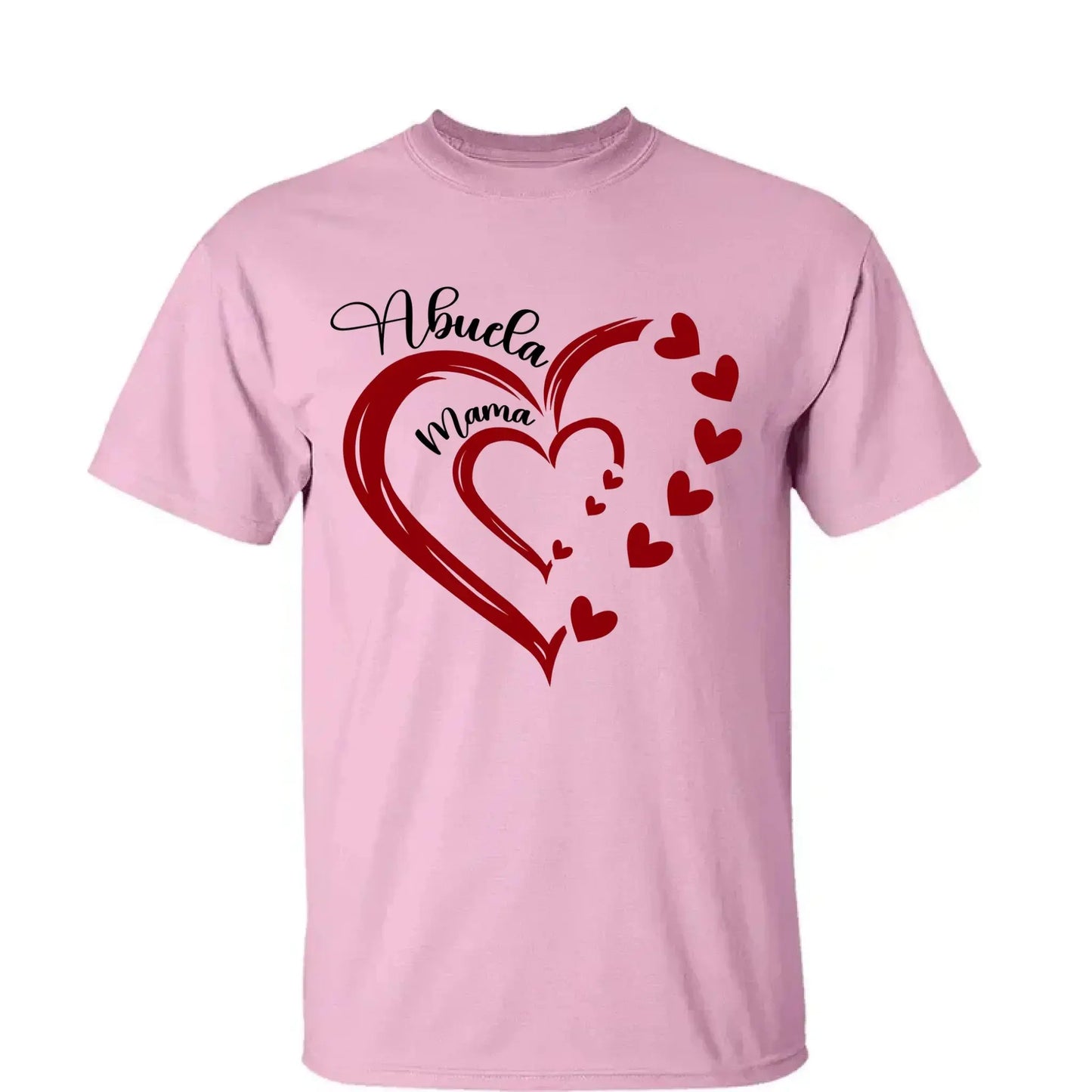 Heart in Heart Mom & Grandma – Personalized Light Color Shirt, Custom Gift for Mothers & Grandmothers Ezcustomize