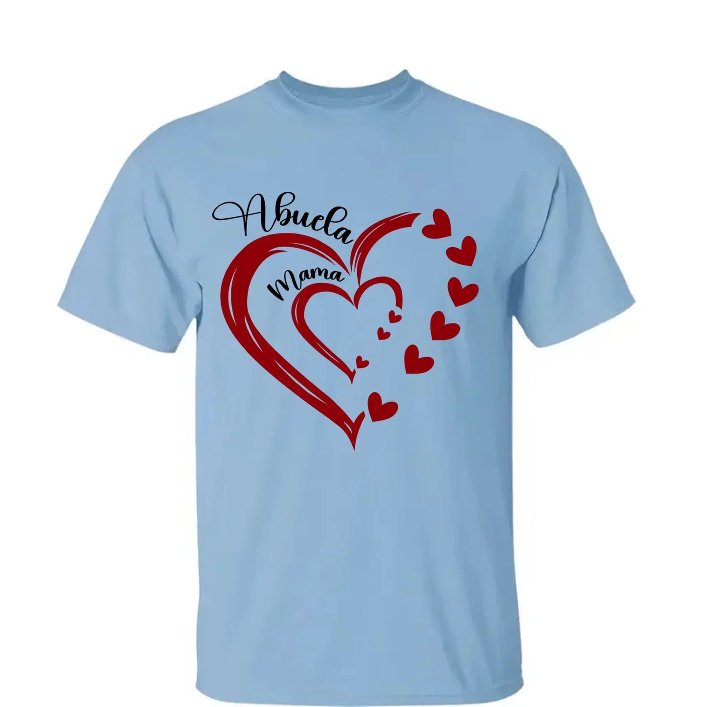 Heart in Heart Mom & Grandma – Personalized Light Color Shirt, Custom Gift for Mothers & Grandmothers Ezcustomize