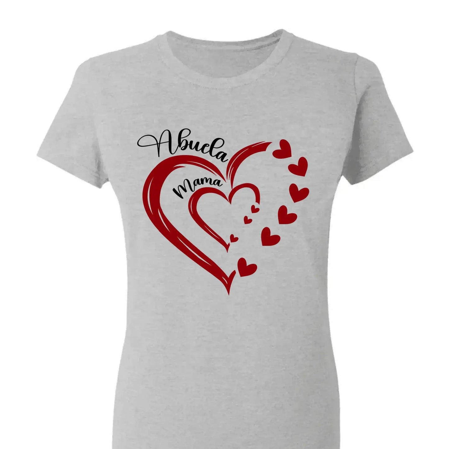 Heart in Heart Mom & Grandma – Personalized Light Color Shirt, Custom Gift for Mothers & Grandmothers Ezcustomize