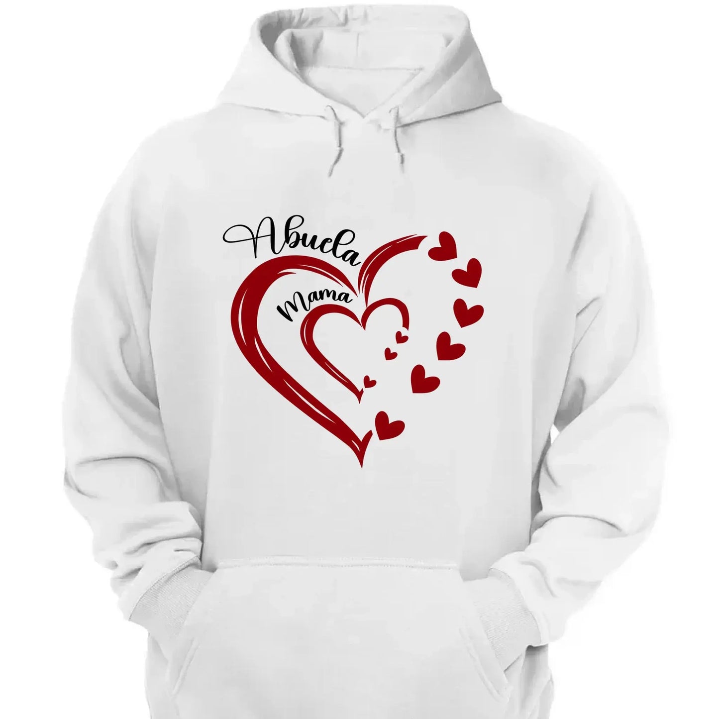 Heart in Heart Mom & Grandma – Personalized Light Color Shirt, Custom Gift for Mothers & Grandmothers Ezcustomize
