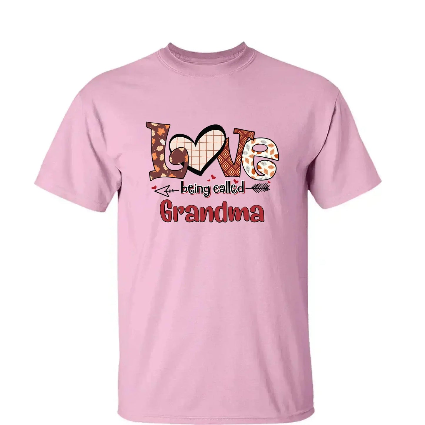 Hello Fall Love Being Called Grandma - Personalized Custom T Shirt - Gift for Grandma/Nana/Mimi, Mom, Wife, Grandparent Ezcustomize