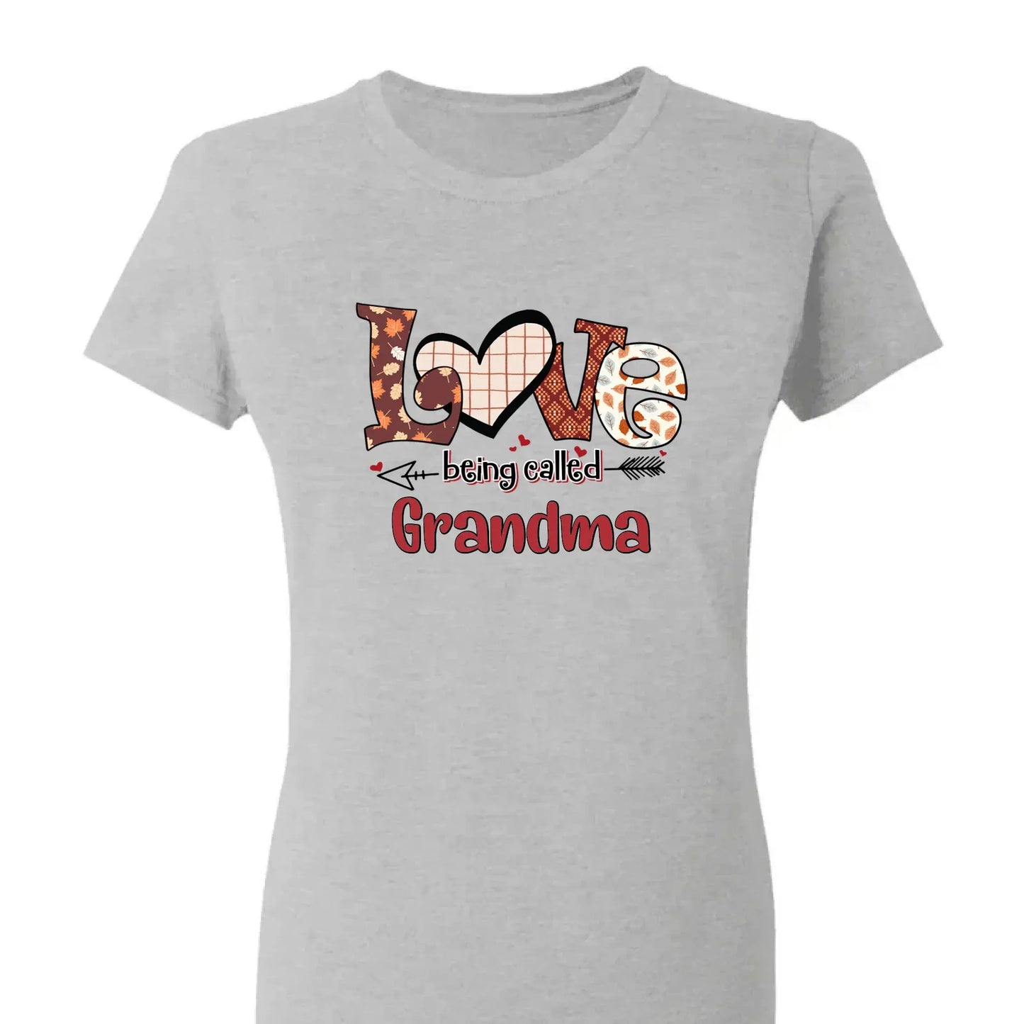 Hello Fall Love Being Called Grandma - Personalized Custom T Shirt - Gift for Grandma/Nana/Mimi, Mom, Wife, Grandparent Ezcustomize