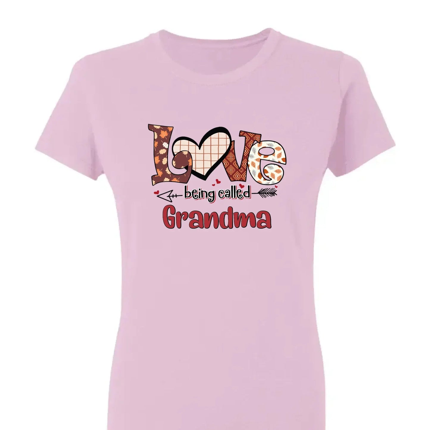 Hello Fall Love Being Called Grandma - Personalized Custom T Shirt - Gift for Grandma/Nana/Mimi, Mom, Wife, Grandparent Ezcustomize