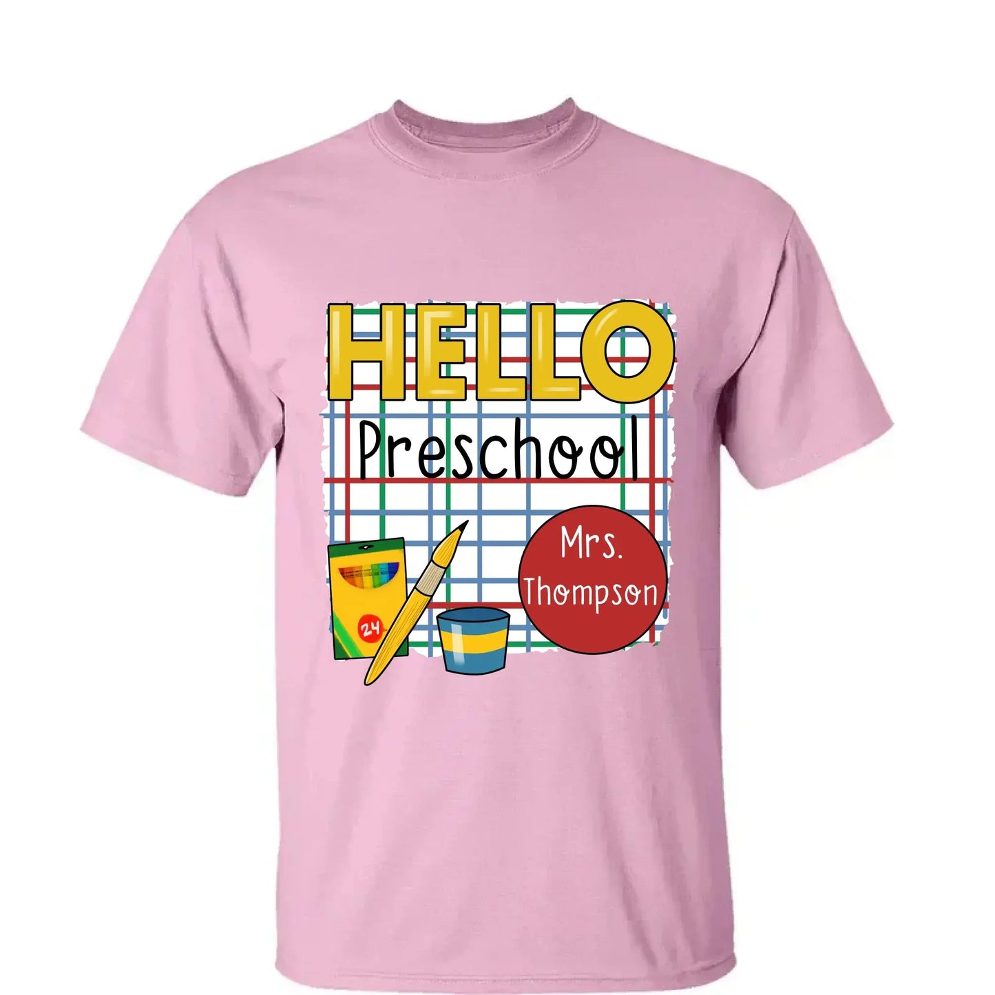 Hello School Back to School Shirt – Personalized Teacher T-Shirt with Name & Grade, First Day of School Outfit Ezcustomize