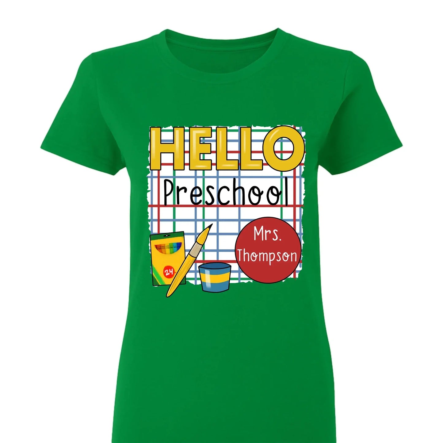 Hello School Back to School Shirt – Personalized Teacher T-Shirt with Name & Grade, First Day of School Outfit Ezcustomize