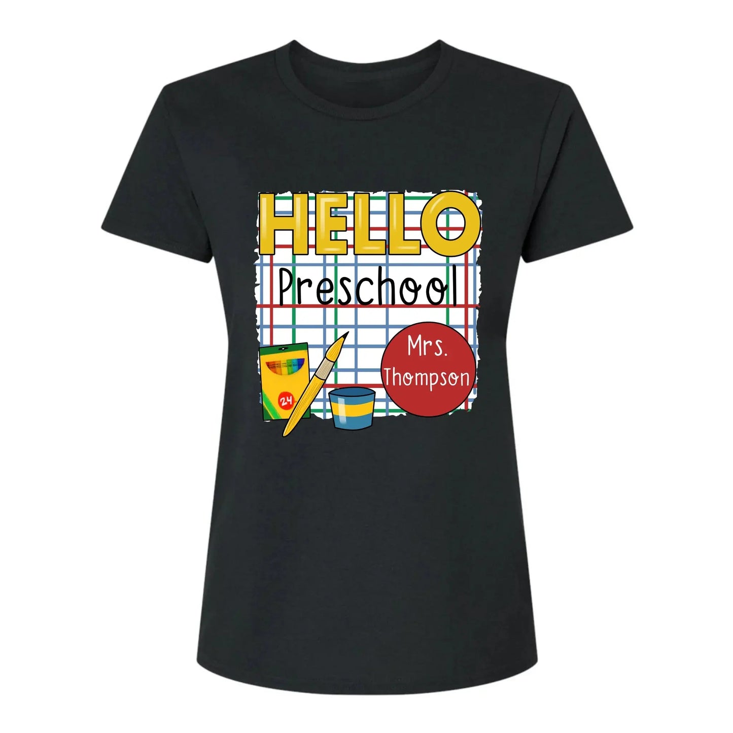 Hello School Back to School Shirt – Personalized Teacher T-Shirt with Name & Grade, First Day of School Outfit Ezcustomize