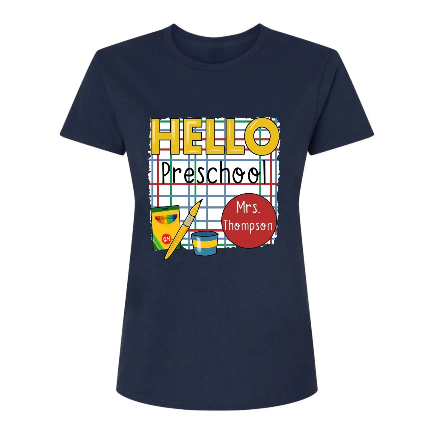 Hello School Back to School Shirt – Personalized Teacher T-Shirt with Name & Grade, First Day of School Outfit Ezcustomize