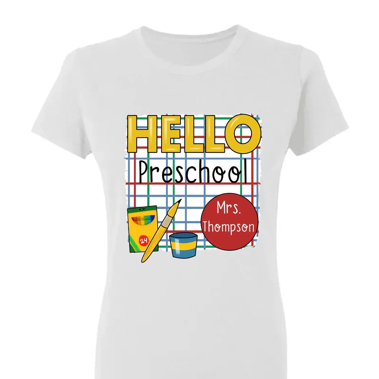 Hello School Back to School Shirt – Personalized Teacher T-Shirt with Name & Grade, First Day of School Outfit Ezcustomize