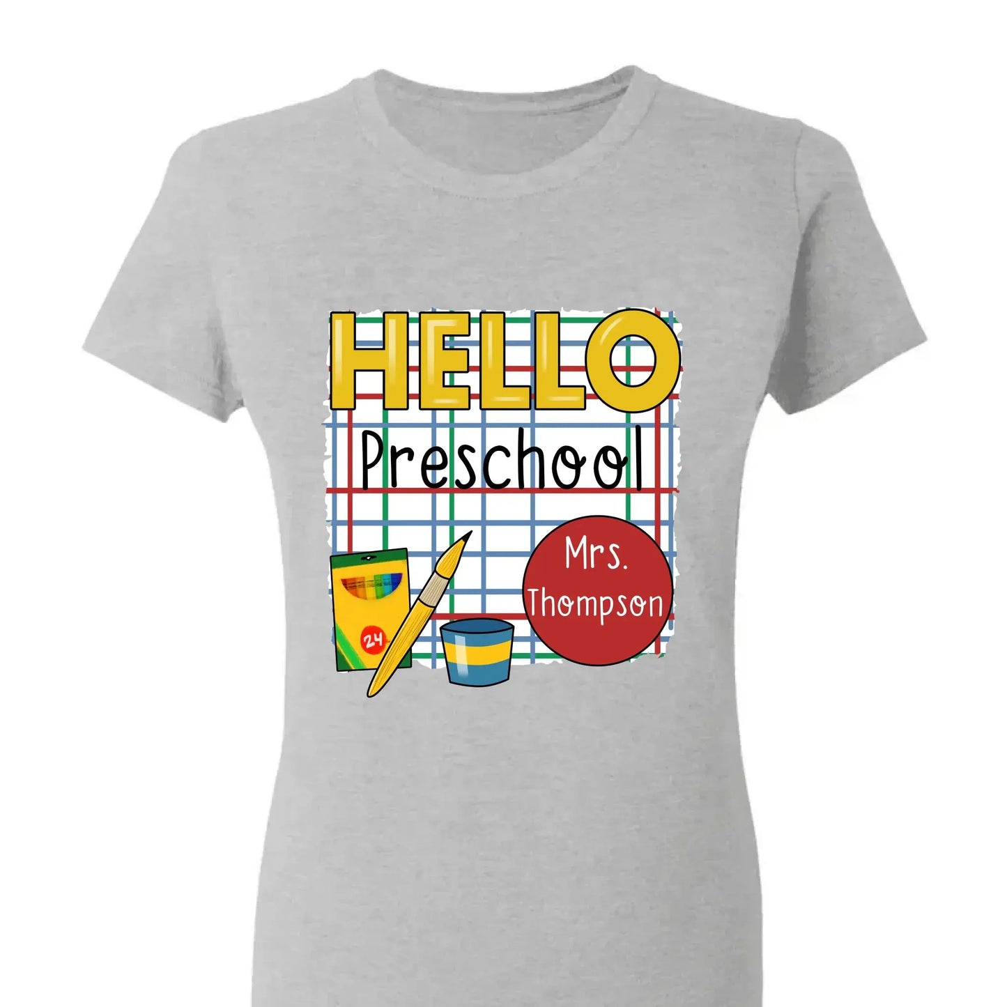 Hello School Back to School Shirt – Personalized Teacher T-Shirt with Name & Grade, First Day of School Outfit Ezcustomize