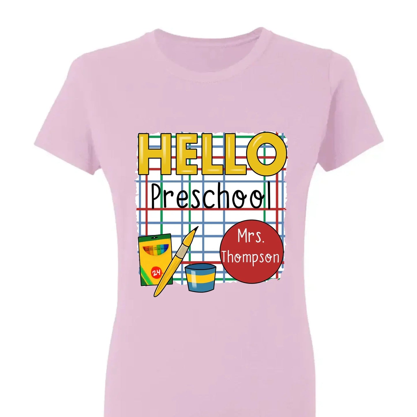 Hello School Back to School Shirt – Personalized Teacher T-Shirt with Name & Grade, First Day of School Outfit Ezcustomize