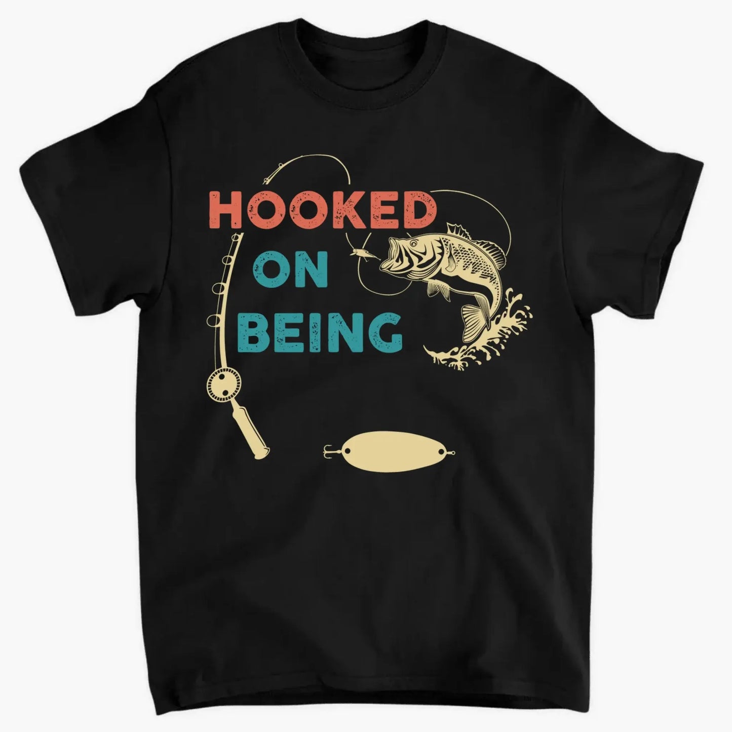 Hooked by Being Your Favorite Catch – Personalized Fishing Shirt – Custom Gift for Dad, Grandpa, or Papa from Kids Ezcustomize