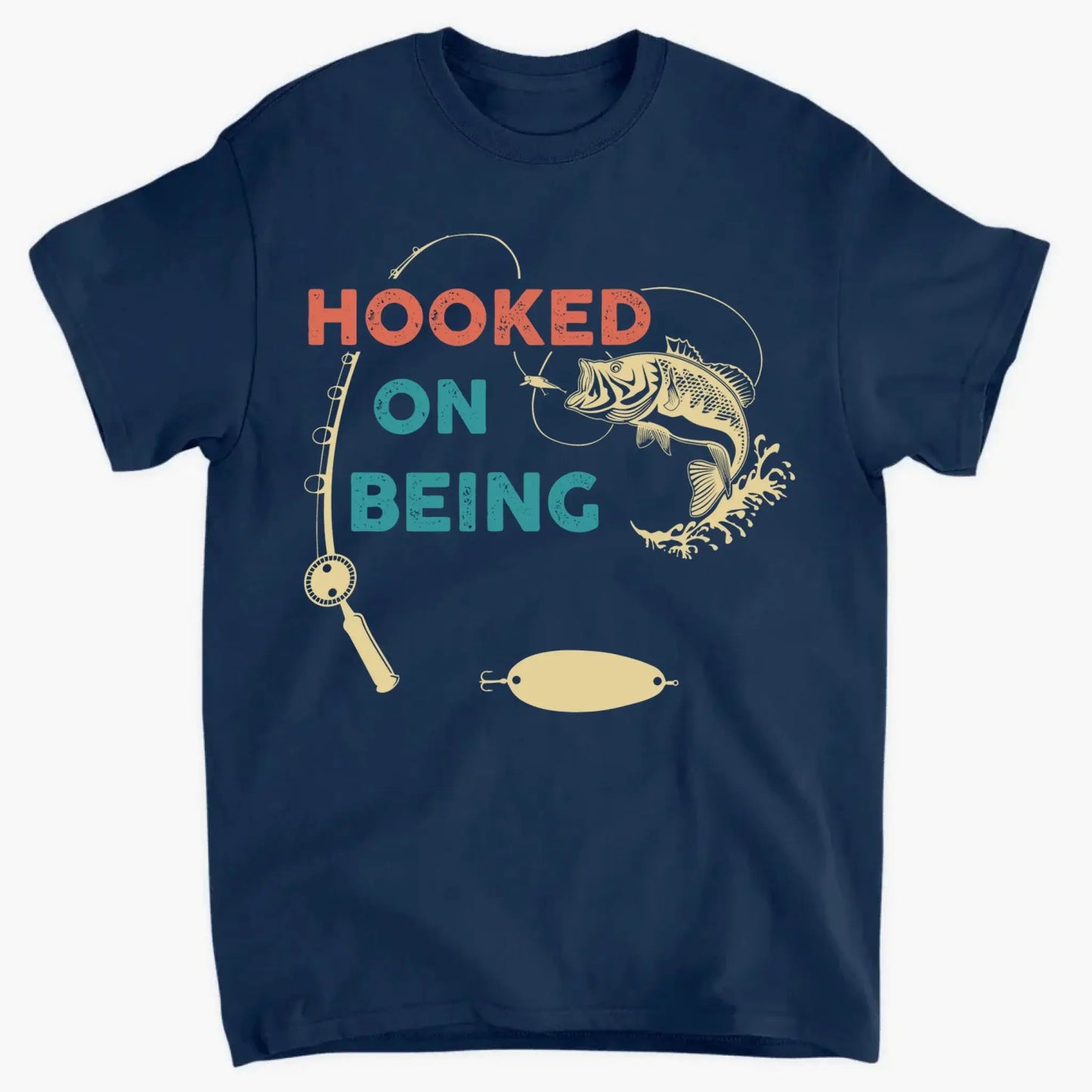 Hooked by Being Your Favorite Catch – Personalized Fishing Shirt – Custom Gift for Dad, Grandpa, or Papa from Kids Ezcustomize