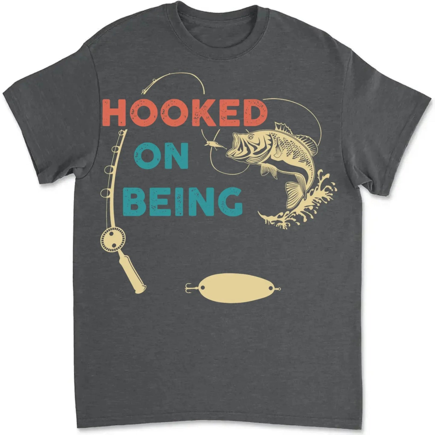 Hooked by Being Your Favorite Catch – Personalized Fishing Shirt – Custom Gift for Dad, Grandpa, or Papa from Kids Ezcustomize