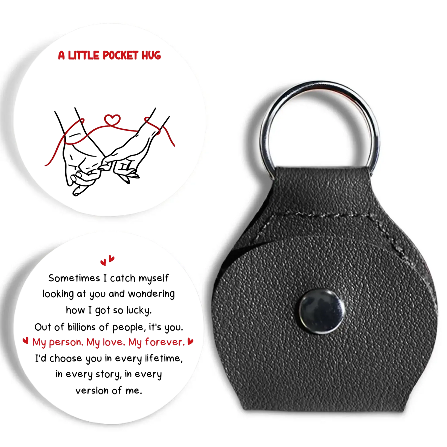 How Lucky I Am – Personalized Custom Pocket Hug Token – Meaningful Anniversary & Valentine’s Day Keepsake Gift for Him or Her Ezcustomize