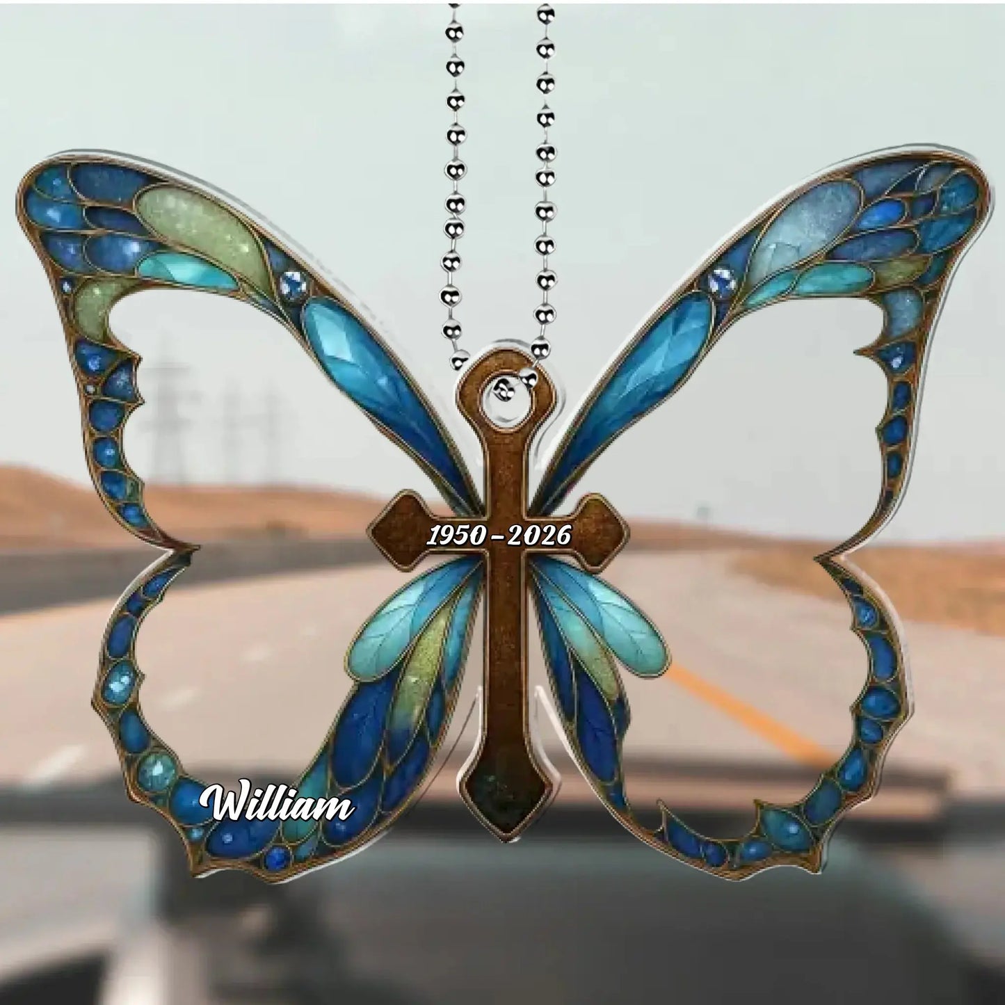 I Am Always With You Butterfly Memorial Photo - Personalized Ornament - Gift for Loved One, Family, Friends, Bereavement, Sympathy Ezcustomize
