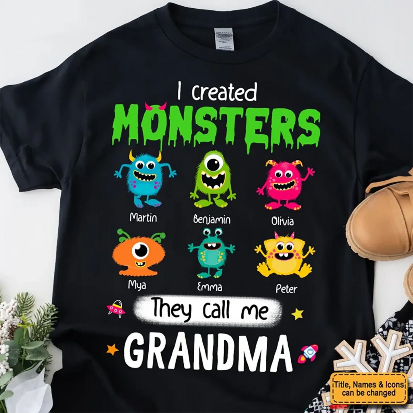 I Created Monsters They Call Me Dad – Personalized Shirt, Hoodie, or Sweatshirt – Funny Halloween Gift for Dads & Fathers-to-Be Ezcustomize